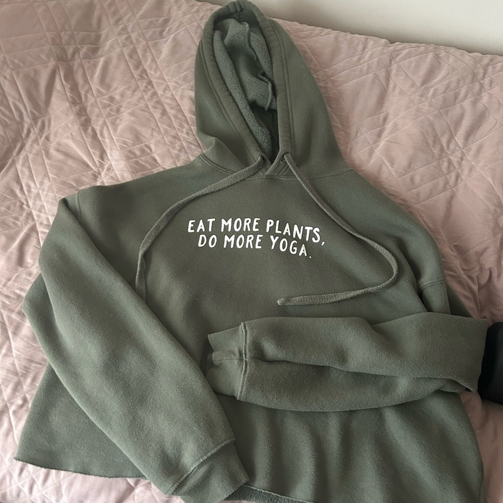 Green Hoodie with Motivational Slogan